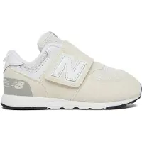 New Balance unisex pour enfant. NW574V1 Baskets 574 NEW-B Hook & Loop blanches (21.5), Plat, Velcro, Casuel, Gris, mode enfantine