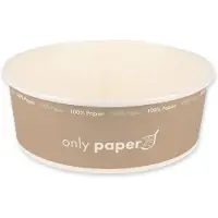 Nature Star 50 Einweg-Salatschalen 1,3 l, Contenant à usage unique, Blanc, Marron