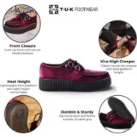 T.U.K Creepers Gothic de - Viba High Creeper - EU36 - EU42 - pour Femme - bordeaux - Taille EU 39