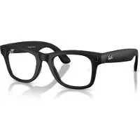META - Lunettes de soleil photochromiques connectées - META Wayfarer - Gen 2 Matte Black/Transitions Grey - Noir