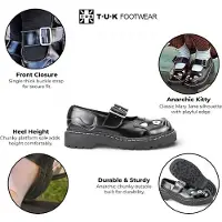 T.U.K Chaussures basses Gothic de - Arnachy Kitty - Chaussures Mary-Jane - EU36 - EU42 - pour Femme - noir/blanc - Taille EU 41