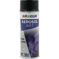 Dupli Color Bombe de peinture de couleur AEROSOL Art noir foncé mat RAL 9005 400 ml bombe aé (Par 6)