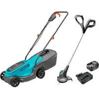 Gardena PowerMax 30/18V P4A Solo + SmallCut 23/18V P4A Solo + Bosch Kit de Démarrage 18 V 4,0 Ah