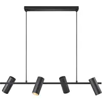 Nordlux Alanis lustre LED suspendu, Variante : Ø 60 x 150 mm, 900 mm, 15 W, GU10, noir