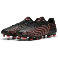 Puma Unisexe, Chaussures de football, Future 9 Play Fg/Ag (48 1/3), Rouge, Gris, Noir