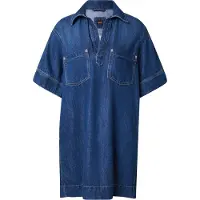 BOSS Robe en jean bleu avec col Johnny