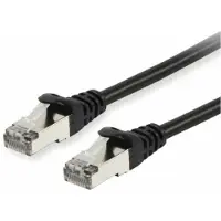 Equip Câble patch Cat6A S/FTP 2xRJ45 1.50m noir LSZH Polybag