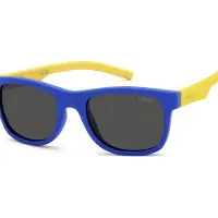 Polaroid Lunettes de Soleil PLD 8020/S 46/18/125 Blue yellow Rubber frames KIDS PLD 8020/S