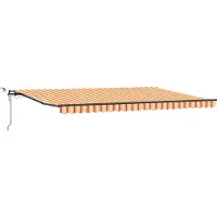 vidaXL , store enroulable jaune et orange, 500 x 300 cm, polyester
