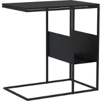 vidaXL Table d'appoint noire 55x36x59,5 cm Bois composite