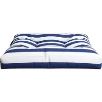 vidaXL Coussin De Palette Rayures Bleues Et Blanches 70x70x12 Cm Tissu