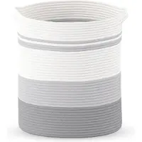 Organess Panier à linge - Trieur de linge - Pliable - 80L - Coton - Blanc & Gris