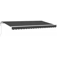 vidaXL Store rétractable Anthracite 400 x 200 cm Tissu