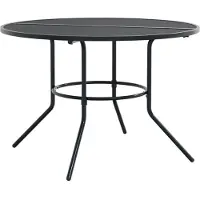 vidaXL Table de terrasse ronde Anthracite Acier revêtu par poudre