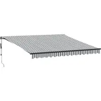 vidaXL Store automatique anthracite et blanc 400x300 cm