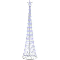 vidaXL Arbre de Noël LED avec 290 LED Bleu 70 x 70 x 250 cm Métal