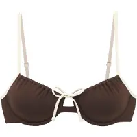 Copenhagen Studios Hauts de bikini 'Mix-Kini' brun foncé / blanc cassé