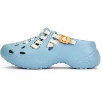 Pikolinos Sabots 'Romana' bleu clair / orange / blanc