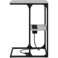 vidaXL Table de chevet Sonoma gris 41.5 x 26 x 60.5 cm