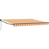 vidaXL Store extensible jaune et orange 400 x 300 cm