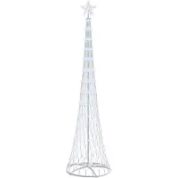 vidaXL Arbre de Noël LED Blanc froid 70 x 70 x 250 cm Métal