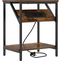 vidaXL Table de chevet Chêne fumé 38 x 30 x 48 cm Bois d'ingénierie