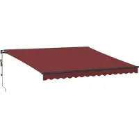 vidaXL Store automatique avec LEDs bordeaux 400x300 cm