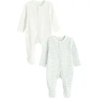 Cool Club Barboteuse / body vert pastel / blanc