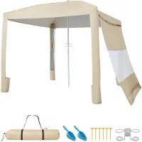 Vevor Tonnelle de Plage 2,4 x 2,4 m