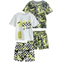 Next Pyjama 'Batman' jaune fluo / olive / noir / blanc