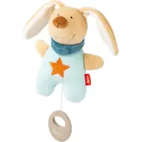 Sigikid Mini boîte à musique, lapin bleu clair