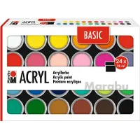 Marabu Peinture acrylique Basic Set 24 x 18 ml (18 ml)