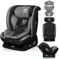 Lionelo Siège auto Aart i-Size de la naissance à 12 ans, 40-150 cm, Large plage d'adaptation Une protection latérale supplémentaire R129/03 - Gris