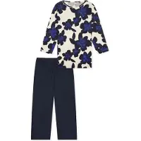 Schiesser Pyjama ivoire / bleu foncé