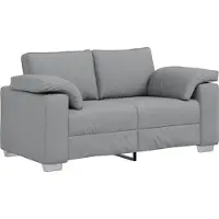 vidaXL Ensemble de Canapés 2 pcs Gris clair 219 x 77 x 82 cm tissu
