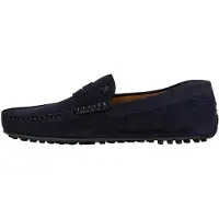 Hackett London pour homme. HMS200080 Chauffeur Mocassins en cuir Saddle navy (46), Plat, Aucun, Casuel, Fête, Classique, Marine
