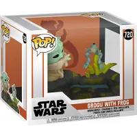 Funko POP! Figurine POP Star Wars Le Mandalorien Grogu avec Grenouille 721