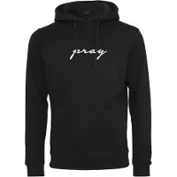 Mister tee Sweat-shirt 'Pray' noir / blanc