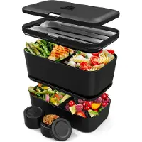 Umami Bento Box Nestable L, Lunch box, Noir