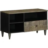 vidaXL Armoire TV 80x33x46 cm en bois massif de manguier