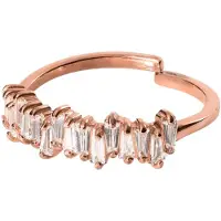 Purelei Bague 'Powder' or rose / transparent
