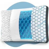 CozySense PolarGel Pillow - Oreiller contre les douleurs cervicales - Oreiller de sommeil - Coussin Coolgel - Mousse à mémoire de forme remplissable - Dormir sur le côté, sur le dos et sur le ventre