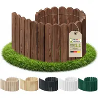 Pemicont Floranica Palissade de jardin bois sans piquets 100 x 20 cm, Marron – pin en rouleau, à enterrer ou en habillage