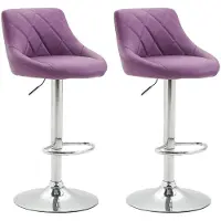 CLP lot de 2 tabourets de bar Lazio en similicuir