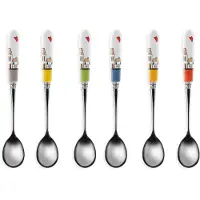 Egan LE CASETTE Set de 6 cuillères à café colorées