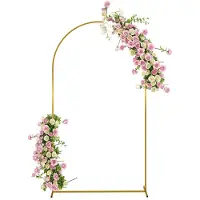Outsunny Arche Décorative - Arche De Mariage - Arche De Ballon - Dim. 120l X 40l X 220h Cm - Métal Doré