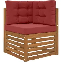 vidaXL Coussin De Canapé D'extérieur 3 Pcs Bordeaux Polyester