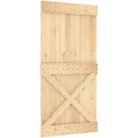 vidaXL Porte NARVIK Nature 100 x 210 cm en pin massif