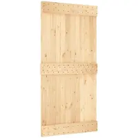 vidaXL Porte NARVIK Nature 100 x 210 cm en pin massif