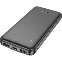 Hoco Powerbank 10 000 mAh avec type C intégré + câble Lightning 2A J118 noir
